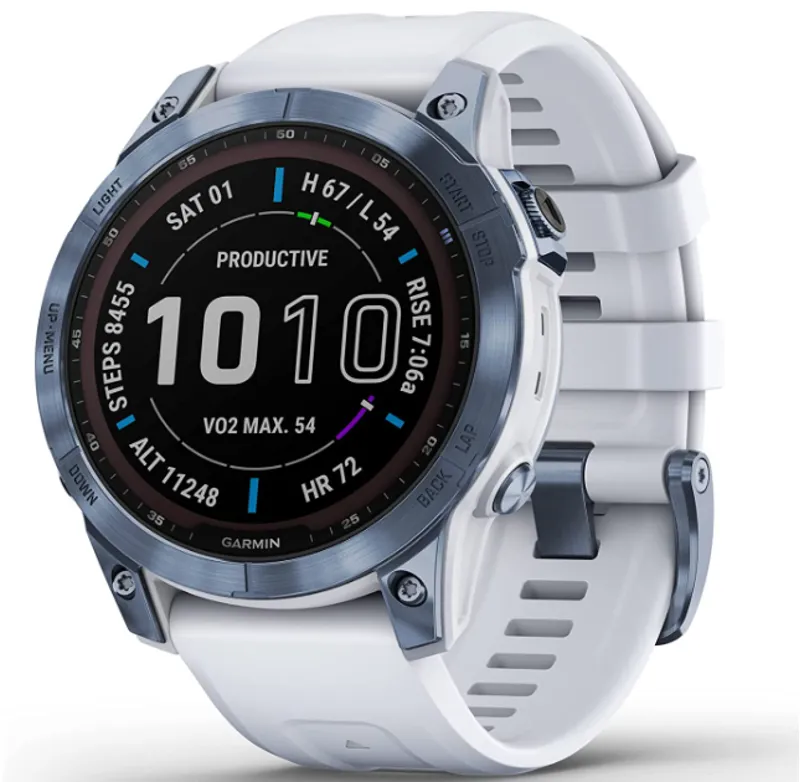 Garmin Fenix 7 Sapphire Solar Adv GPS Smartwatch - Mineral Blue
